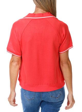 Thumbnail 2: Joie Women's Ribbed Hem Polo Shirt 