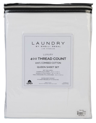 Thumbnail 2: LAUNDRY BY SHELLI SEGAL Queen Size 4 Pc Sheet Set 400 Count 