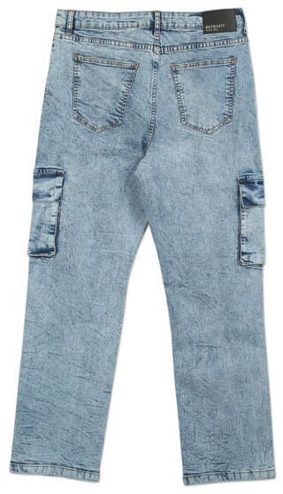 Thumbnail 2: Retrofit Men's Straight Leg Cargo Jeans  