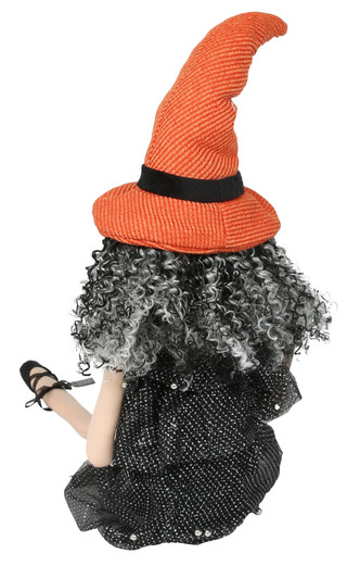 Thumbnail 2: Magical Season 28 in Glitter Witch with Pumpkin Halloween Decor 