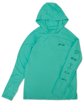 Thumbnail 1: SILVER BAIT Men's Outdoor Long Sleeve Hooded Performance Fishing Tee 