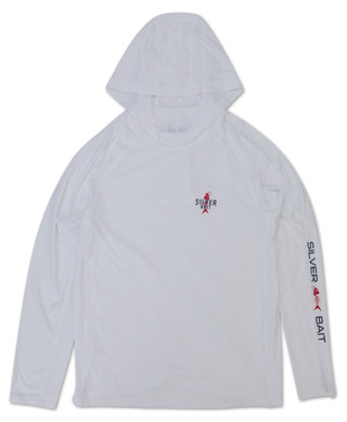 Thumbnail 1: SILVER BAIT Men's Outdoor Long Sleeve Hooded Performance Fishing Tee 