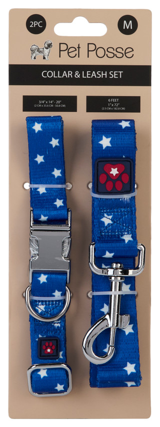 Thumbnail 1: PET POSSE 2 Pc Americana Collar & Leash Set for Dogs 