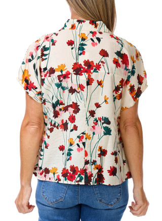 Thumbnail 2: Kate Park Women's Floral Button Down Top 