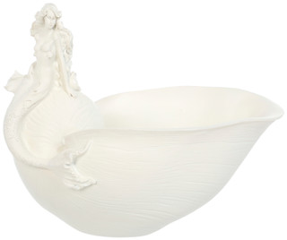 Thumbnail 1: Fancy That 12 In Resin Mermaid Shell Bowl Decor 