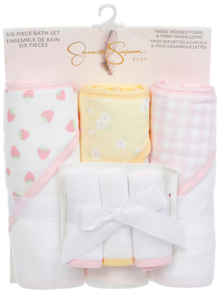 Thumbnail 1: Jessica Simpson Baby Girl's 6 Pc Bath Towel Set 