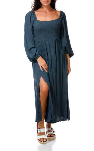 Thumbnail 1: O'Neill Junior's Long Sleeve Solid Gracyn Midi Dress 