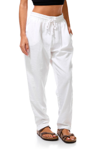 Thumbnail 1: Cisono Junior's Tie Waist Linen Beach Pants 