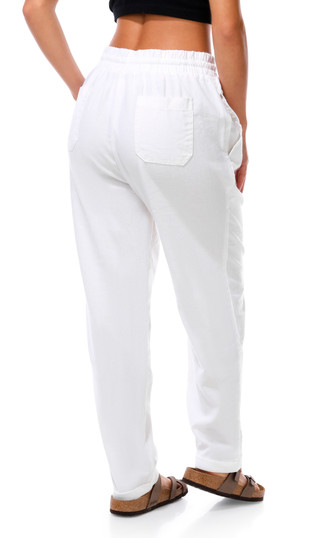 Thumbnail 3: Cisono Junior's Tie Waist Linen Beach Pants 
