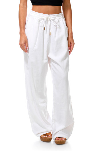 Thumbnail 1: Cisono Junior's Tie Waist Linen Beach Pants 
