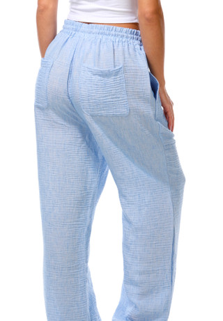 Thumbnail 2: Cisono Junior's Tie Waist Linen Beach Pants 