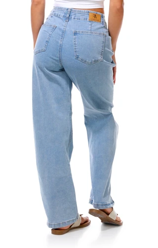 Thumbnail 3: Flying Angel Junior's Seam Front Wide Leg Jeans 
