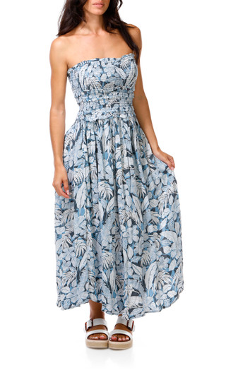 Thumbnail 1: O'Neill Junior's Strapless Devyn Palmetto Floral Midi Dress 