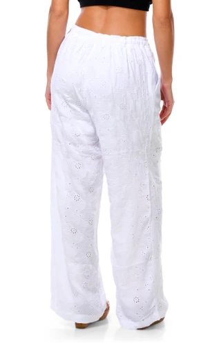 Thumbnail 2: No Comment Junior's Solid Eyelet Drawstring Pants 