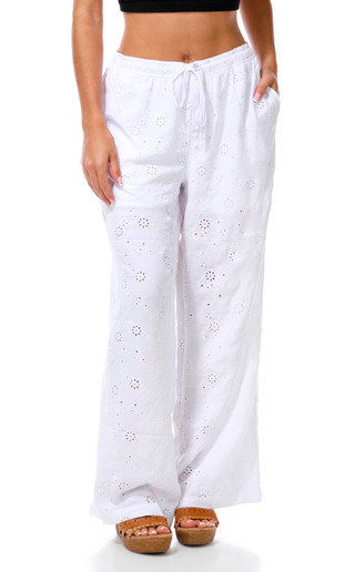 Thumbnail 1: No Comment Junior's Solid Eyelet Drawstring Pants 