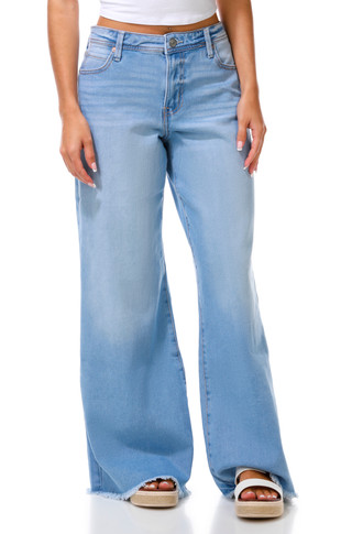 Thumbnail 1: ROXY Junior's Refuge Low Slung Wide Leg Jeans 