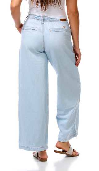 Thumbnail 3: ROXY Junior's Kalani Wide Leg Denim Jeans 