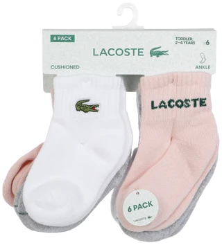 Thumbnail 1: Lacoste Girl's 6 Pack Toddler Logo Socks 
