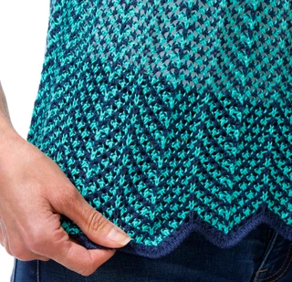 Thumbnail 2: CITY BLUES Women's Sleeveless Crew Neck Crochet Top 