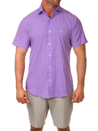 Thumbnail 1: TAILORBYRD Men's Short Sleeve Print Performance Shirt 