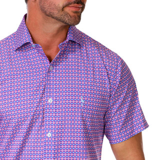 Thumbnail 5: TAILORBYRD Men's Short Sleeve Print Performance Shirt 