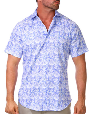 Thumbnail 1: TAILORBYRD Men's Short Sleeve Hawaiian Performance Shirt 