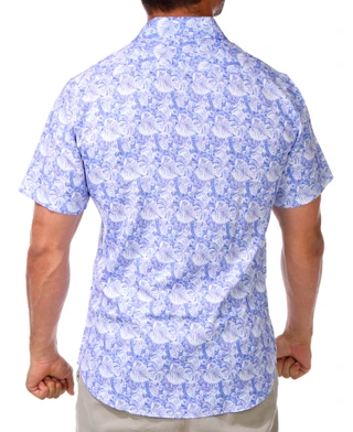 Thumbnail 5: TAILORBYRD Men's Short Sleeve Hawaiian Performance Shirt 