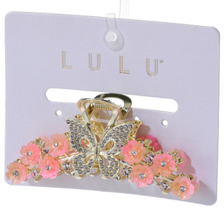 Thumbnail 3: Lulu Gold Tone Butterfly Hair Claw Clip 