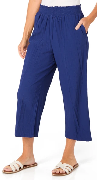 Thumbnail 1: REEL LEGENDS Women's Solid Woven Rumple Capris 