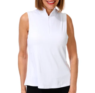 Thumbnail 1: GOTTEX Women's Sleeveless 1/4 Zip Mock Neck Top 
