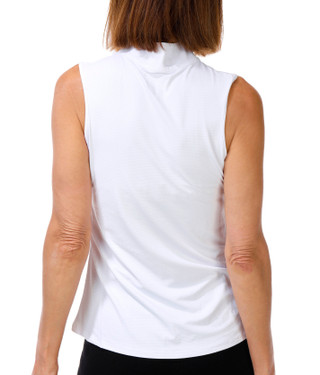 Thumbnail 3: GOTTEX Women's Sleeveless 1/4 Zip Mock Neck Top 