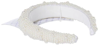 Thumbnail 2: TWIG & ARROW Padded Headband with Pearl Embellishments 