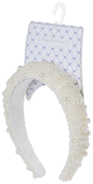 Thumbnail 3: TWIG & ARROW Padded Headband with Pearl Embellishments 
