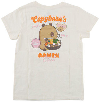 Thumbnail 2: CAPYFUN Big Girl's Short Sleeve Capybara Ramen Graphic Tee 