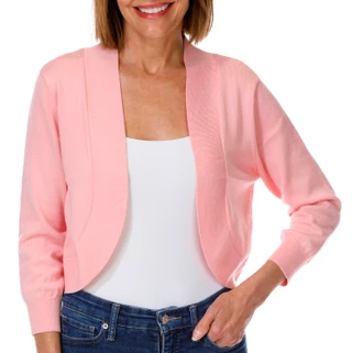 Thumbnail 1: Zac & Rachel Women's Long Sleeve Shawl Collar Shrug 