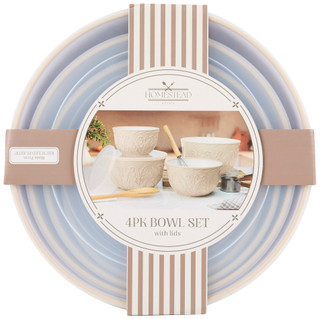 Thumbnail 1: HOMESTEAD 4 Pk Bowl Set with Lids 