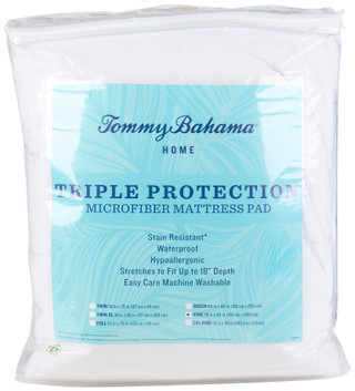 Thumbnail 1: TOMMY BAHAMA Triple Protection Microfiber Mattress Pad 