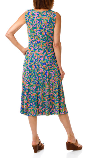 Thumbnail 3: Vince Camuto Women's Sleeveless V Neck Tropical Dress 