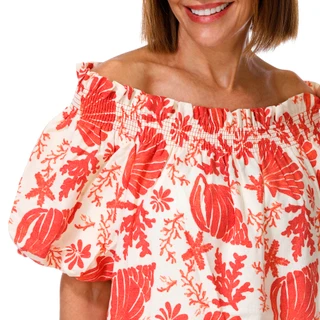 Thumbnail 4: Cece Women's Puff Sleeve Off The Shoulder Top 