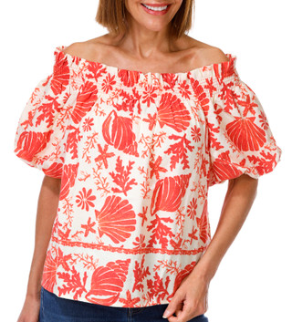 Thumbnail 1: Cece Women's Puff Sleeve Off The Shoulder Top 