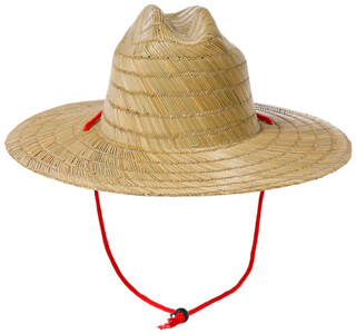 Thumbnail 3: Hurley Men's Straw Lifeguard Hat with Chin Strap 