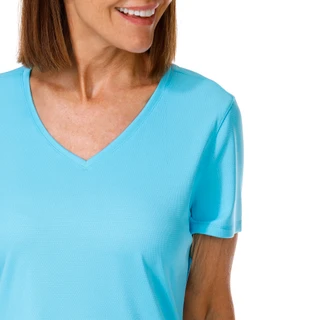 Thumbnail 3: REEL LEGENDS Women's Short Sleeve Freeline V Neck Top 