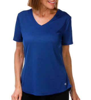 Thumbnail 1: REEL LEGENDS Women's Short Sleeve Freeline V Neck Top 