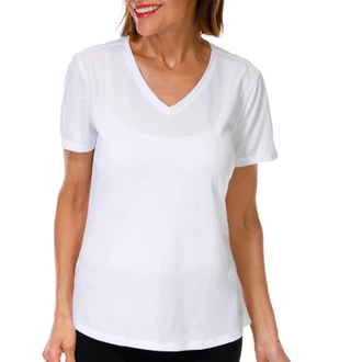 Thumbnail 1: REEL LEGENDS Women's Short Sleeve Freeline V Neck Top 