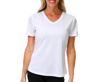 Thumbnail 1: REEL LEGENDS Women's Short Sleeve Freeline V Neck Top 
