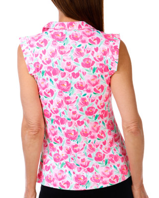 Thumbnail 3: GOTTEX Women's Sleeveless Ruffle Active Top 