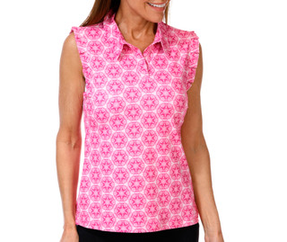 Thumbnail 1: GOTTEX Women's Sleeveless Ruffle Active Top 