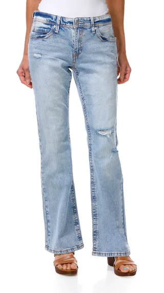 Thumbnail 1: ROXY Women's Low Rise Atlantis Bootcut Denim Jeans 