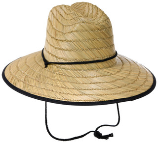 Thumbnail 3: FloGrown Straw Lifeguard Hat with American Flag Patch 
