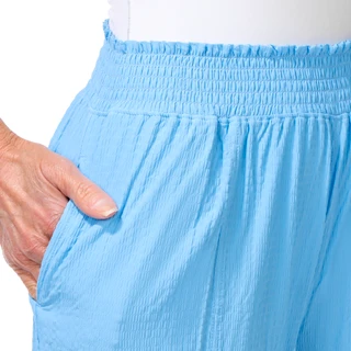 Thumbnail 2: REEL LEGENDS Petite Solid Woven Rumple Capris 